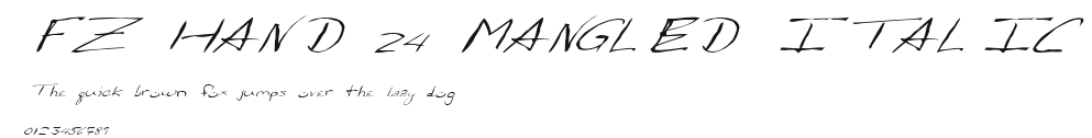 FZ HAND 24 MANGLED ITALIC Preview