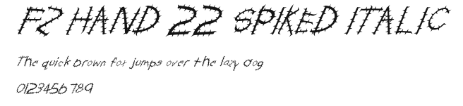 FZ HAND 22 SPIKED ITALIC Preview