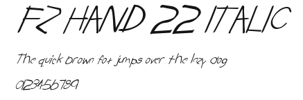 FZ HAND 22 ITALIC Preview