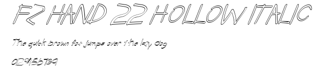FZ HAND 22 HOLLOW ITALIC Preview