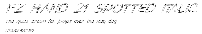 FZ HAND 21 SPOTTED ITALIC Preview