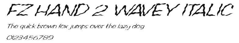 FZ HAND 2 WAVEY ITALIC Preview