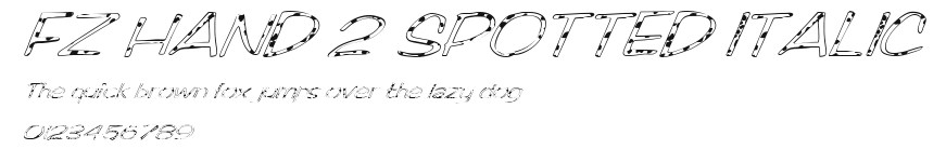 FZ HAND 2 SPOTTED ITALIC Preview