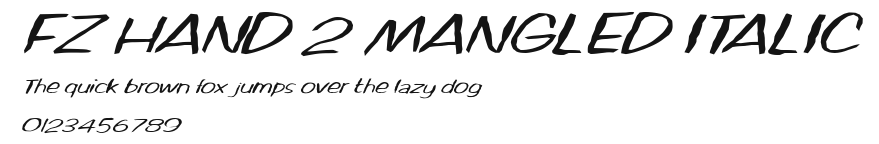 FZ HAND 2 MANGLED ITALIC Preview