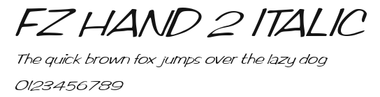 FZ HAND 2 ITALIC Preview