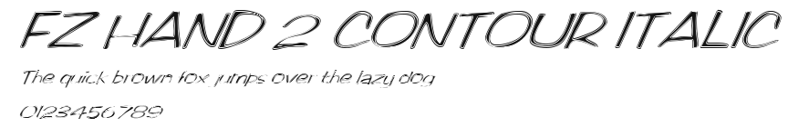 FZ HAND 2 CONTOUR ITALIC Preview
