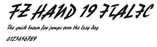 FZ HAND 19 ITALIC Preview