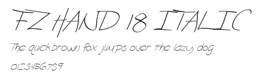 FZ HAND 18 ITALIC Preview