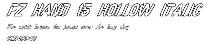 FZ HAND 15 HOLLOW ITALIC Preview