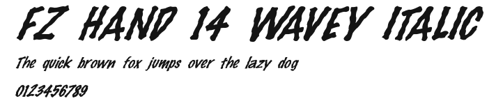 FZ HAND 14 WAVEY ITALIC Preview