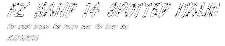 FZ HAND 14 SPOTTED ITALIC Preview