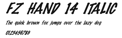 FZ HAND 14 ITALIC Preview