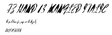 FZ HAND 13 MANGLED ITALIC Preview