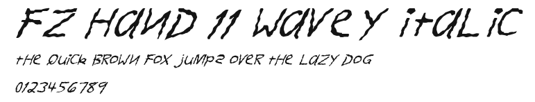 FZ HAND 11 WAVEY ITALIC Preview