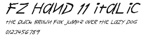 FZ HAND 11 ITALIC Preview