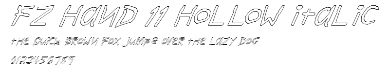 FZ HAND 11 HOLLOW ITALIC Preview