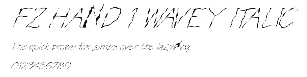 FZ HAND 1 WAVEY ITALIC Preview
