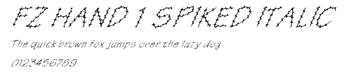 FZ HAND 1 SPIKED ITALIC Preview