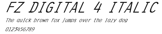 FZ DIGITAL 4 ITALIC Preview