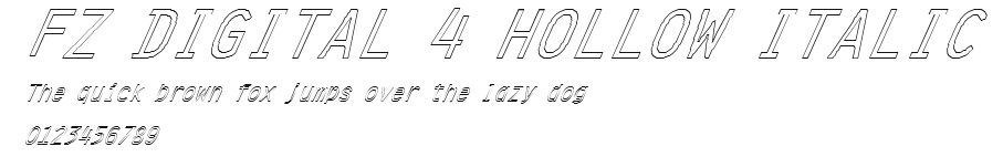 FZ DIGITAL 4 HOLLOW ITALIC Preview