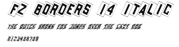 FZ BORDERS 14 ITALIC Preview