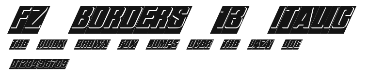 FZ BORDERS 13 ITALIC Preview