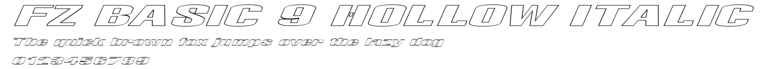 FZ BASIC 9 HOLLOW ITALIC Preview