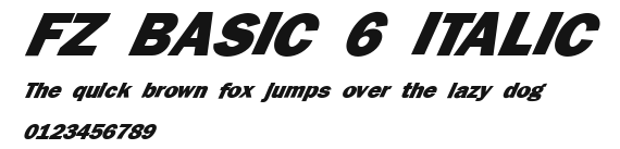 FZ BASIC 6 ITALIC Preview