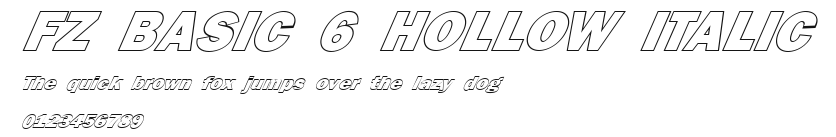 FZ BASIC 6 HOLLOW ITALIC Preview