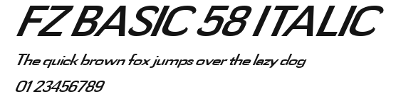 FZ BASIC 58 ITALIC Preview