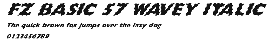 FZ BASIC 57 WAVEY ITALIC Preview