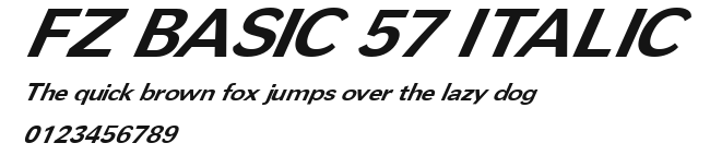 FZ BASIC 57 ITALIC Preview