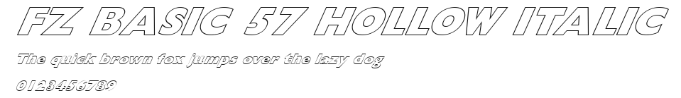 FZ BASIC 57 HOLLOW ITALIC Preview