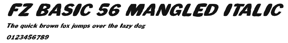 FZ BASIC 56 MANGLED ITALIC Preview