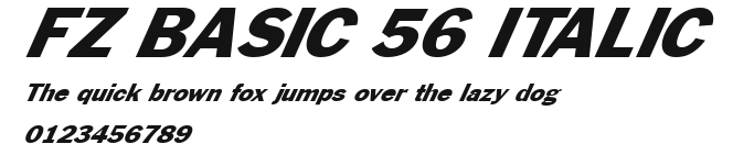 FZ BASIC 56 ITALIC Preview