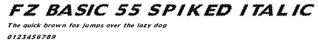 FZ BASIC 55 SPIKED ITALIC Preview