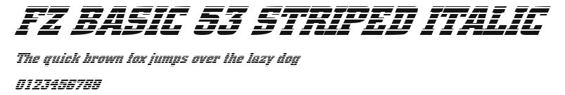 FZ BASIC 53 STRIPED ITALIC Preview