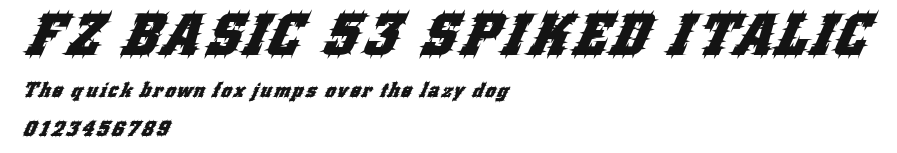 FZ BASIC 53 SPIKED ITALIC Preview
