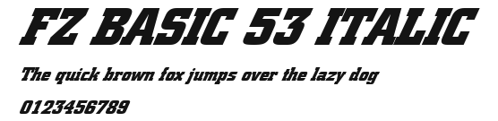 FZ BASIC 53 ITALIC Preview