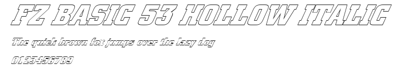 FZ BASIC 53 HOLLOW ITALIC Preview