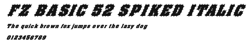 FZ BASIC 52 SPIKED ITALIC Preview