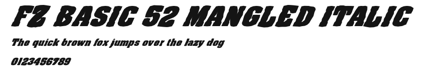 FZ BASIC 52 MANGLED ITALIC Preview