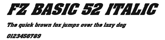 FZ BASIC 52 ITALIC Preview