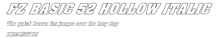 FZ BASIC 52 HOLLOW ITALIC Preview