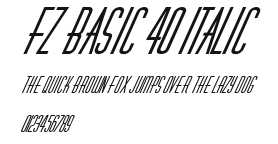 FZ BASIC 40 ITALIC Preview