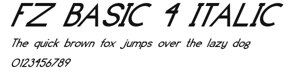 FZ BASIC 4 ITALIC Preview