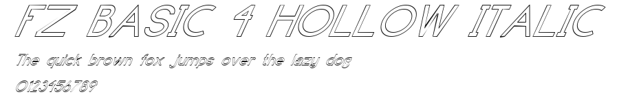 FZ BASIC 4 HOLLOW ITALIC Preview