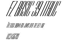 FZ BASIC 39 ITALIC Preview