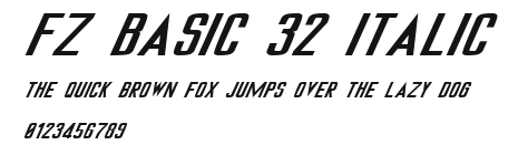 FZ BASIC 32 ITALIC Preview