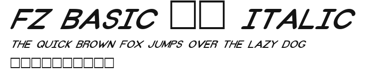 FZ BASIC 31 ITALIC Preview
